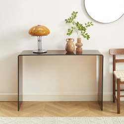Console GINZA verre trempé ambré 110cm