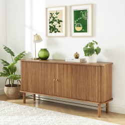Buffet ERNEST frêne foncé portes tambour
